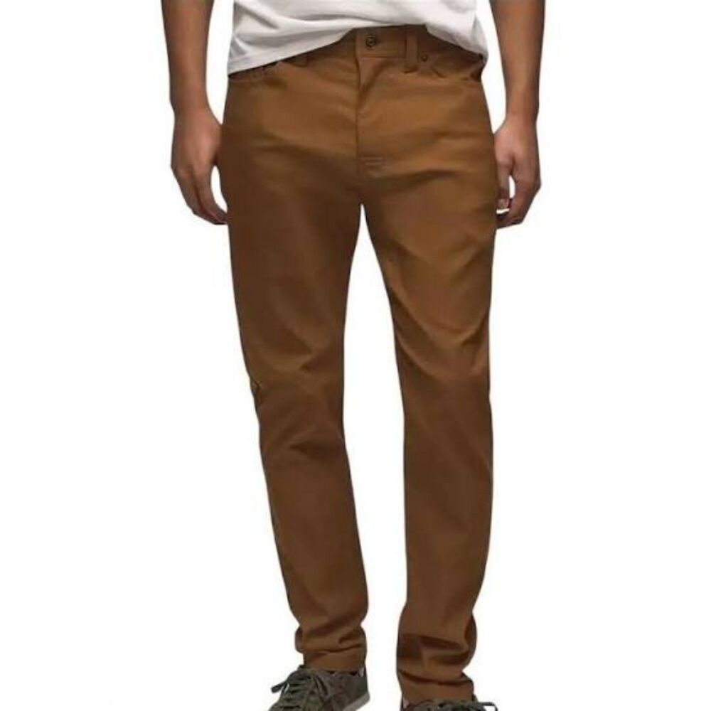 PrAna Brion Sepia Brown Pants Slim Fit Size 32 x 31 Straight Leg